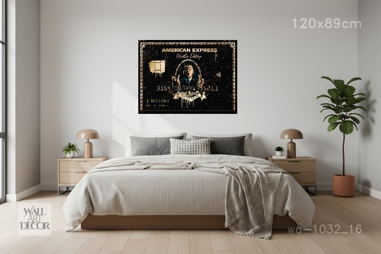 The Belfort Black Card: Wolf of Wall Street Hustle Edition – Modern Frameless Wall Art