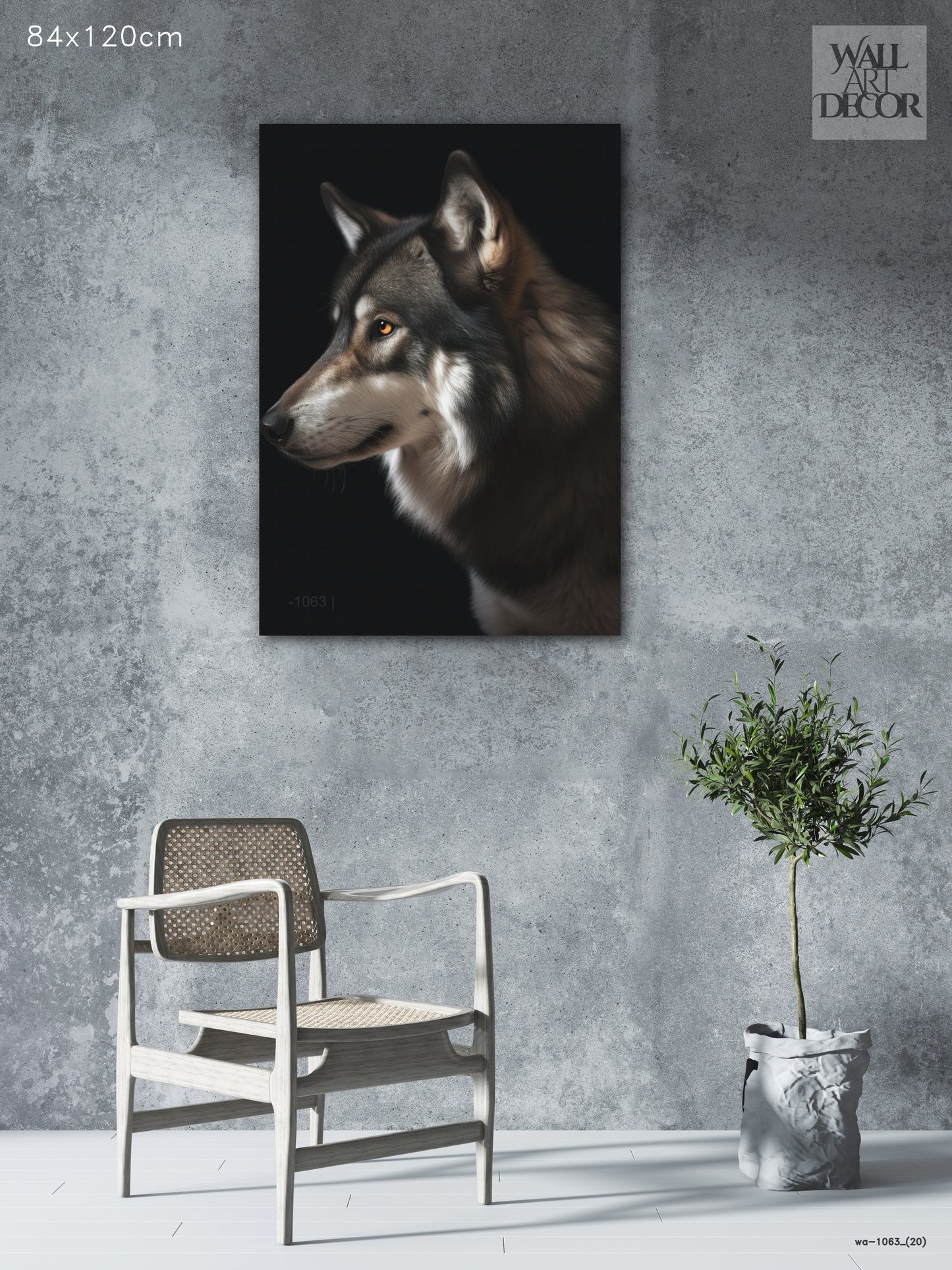 Alpha Profile: Majestic Timber Wolf – Modern Frameless Wall Art