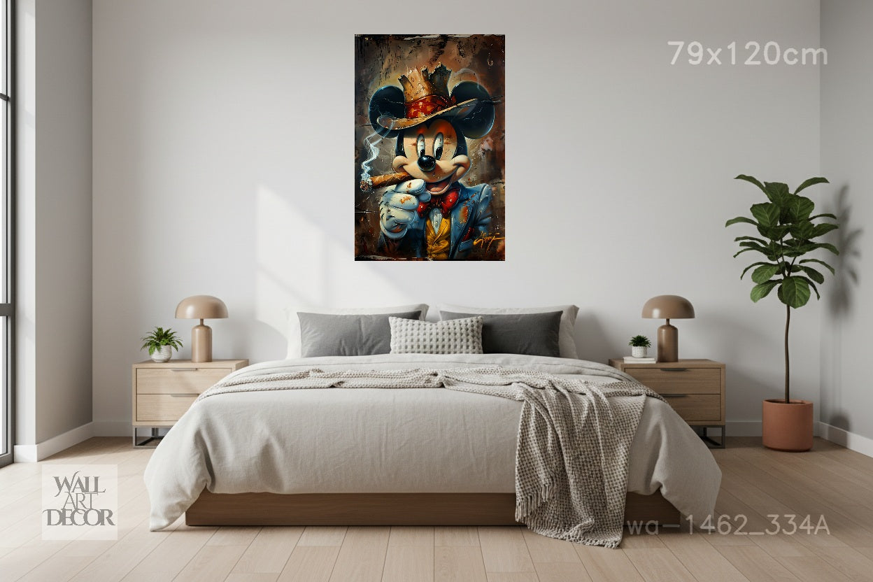 Modern Outlaw: Mickey "The Boss" – Urban Pop Art Frameless Wall Decor