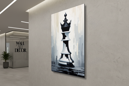 Checkmate: The Grand Queen – Modern Frameless Wall Art
