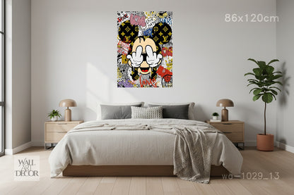 Mickey Rebellion: Urban Luxury Street Art – Modern Frameless Wall Art