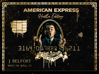 The Belfort Black Card: Wolf of Wall Street Hustle Edition – Modern Frameless Wall Art
