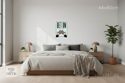 The Ultimate Wager: "Bet On Yourself" Monopoly Art – Modern Frameless Wall Art