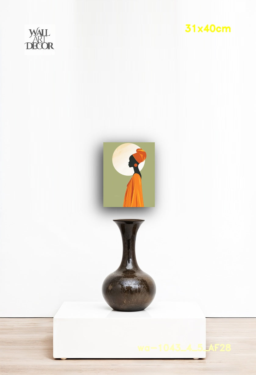 Ethereal Grace: The Golden Silhouette – Modern Frameless Wall Art