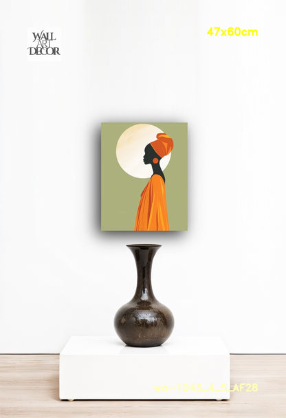 Ethereal Grace: The Golden Silhouette – Modern Frameless Wall Art