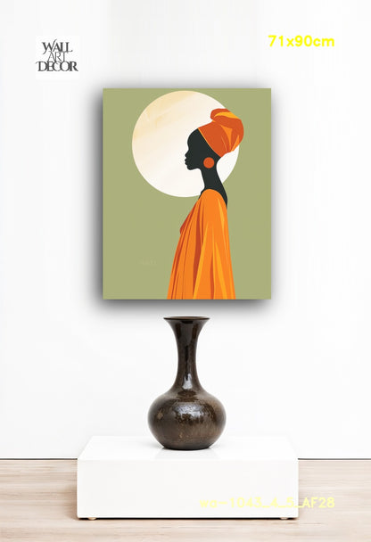 Ethereal Grace: The Golden Silhouette – Modern Frameless Wall Art