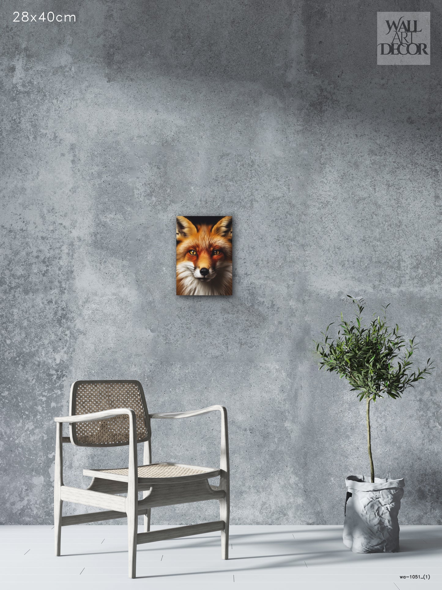 Amber Gaze: Majestic Red Fox Portrait – Modern Frameless Wall Art