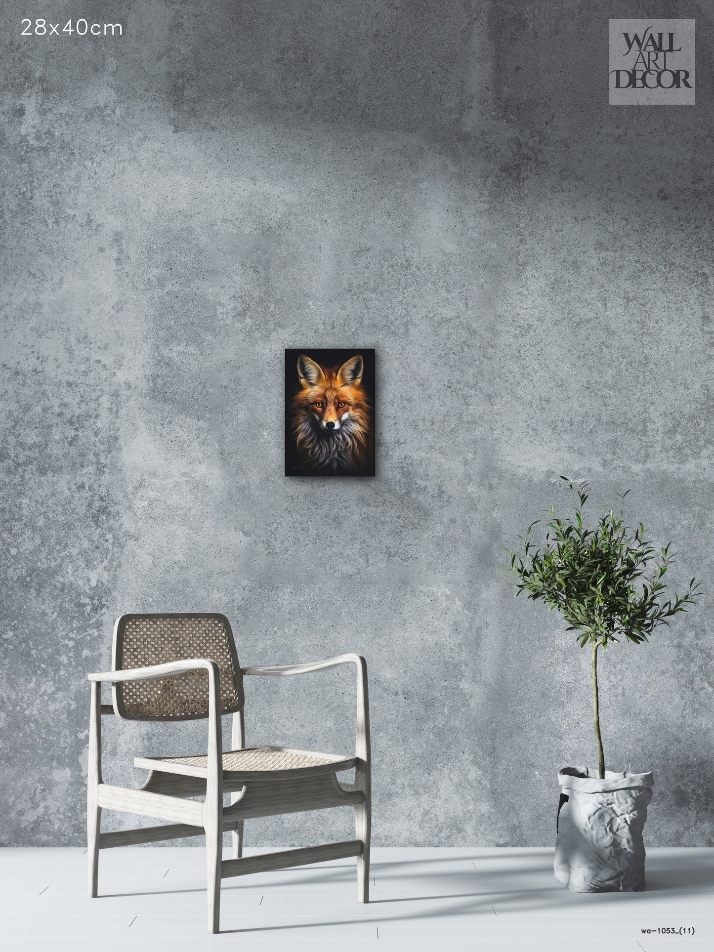 Fiery Nobility: Majestic Red Fox Portrait – Modern Frameless Wall Art