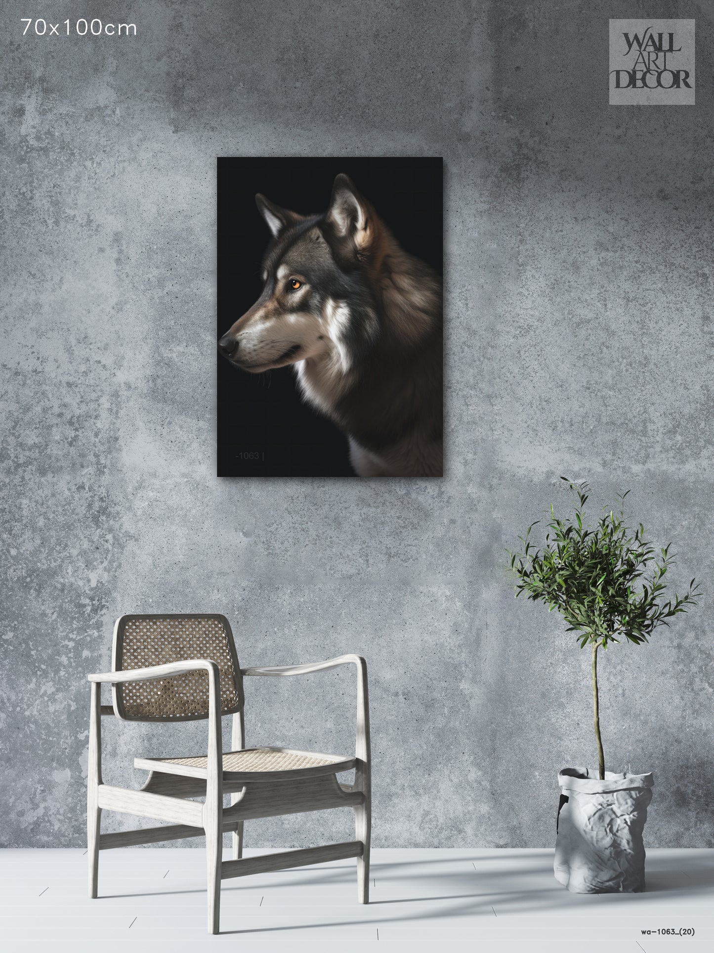 Alpha Profile: Majestic Timber Wolf – Modern Frameless Wall Art