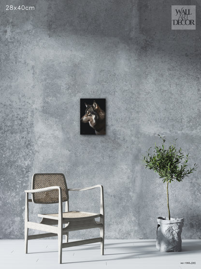 Alpha Profile: Majestic Timber Wolf – Modern Frameless Wall Art