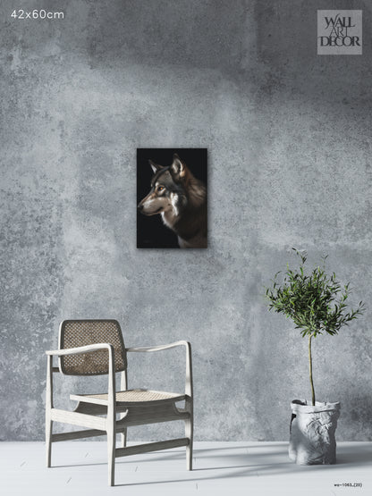 Alpha Profile: Majestic Timber Wolf – Modern Frameless Wall Art