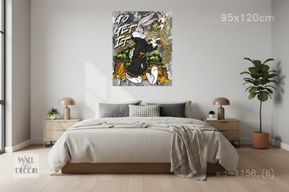 Go Get It: Bugs Bunny Street Hustle – Modern Frameless Wall Art