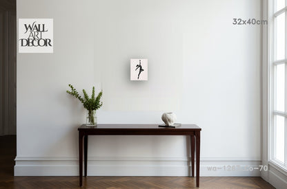 Grace in Motion: Minimalist Dancer Silhouette – Modern Frameless Wall Art
