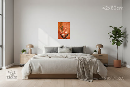 Desert Flora: Rustic Wildflower Abstract – Modern Frameless Wall Art