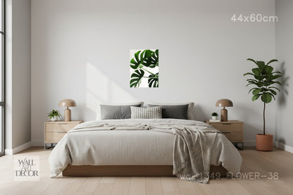 Verdant Majesty: Monstera Deliciosa – Modern Frameless Wall Art