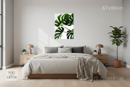 Verdant Majesty: Monstera Deliciosa – Modern Frameless Wall Art