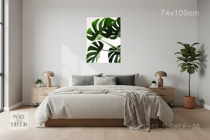 Verdant Majesty: Monstera Deliciosa – Modern Frameless Wall Art