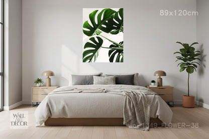 Verdant Majesty: Monstera Deliciosa – Modern Frameless Wall Art