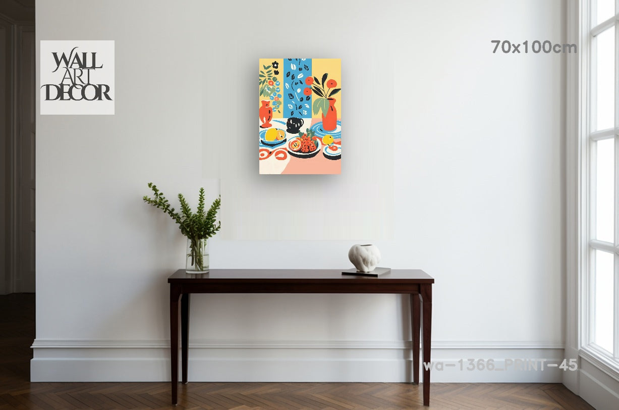 Citrus & Solace: Mediterranean Still Life – Modern Frameless Wall Art