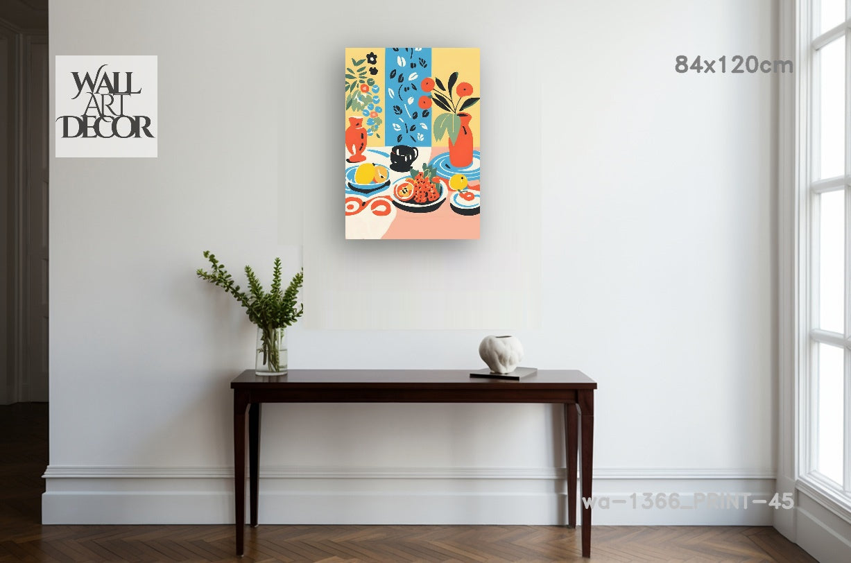 Citrus & Solace: Mediterranean Still Life – Modern Frameless Wall Art