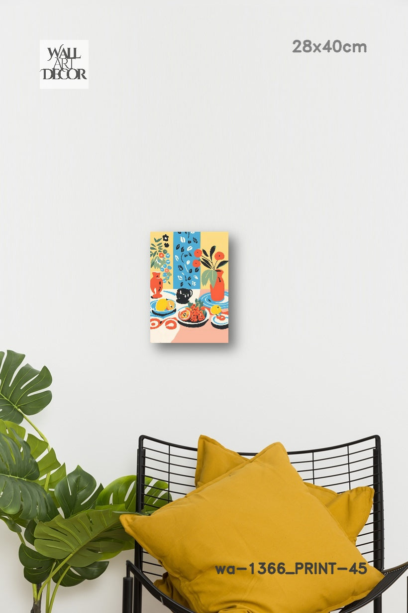 Citrus & Solace: Mediterranean Still Life – Modern Frameless Wall Art