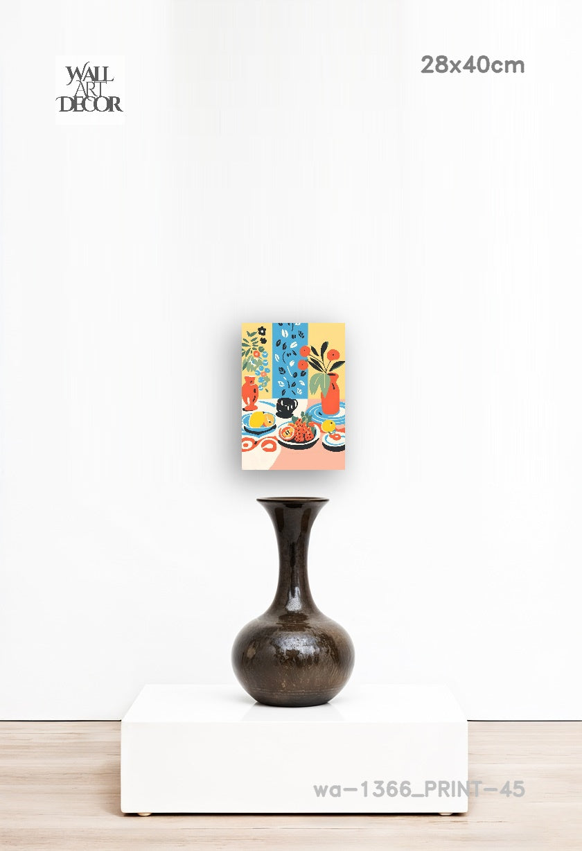 Citrus & Solace: Mediterranean Still Life – Modern Frameless Wall Art