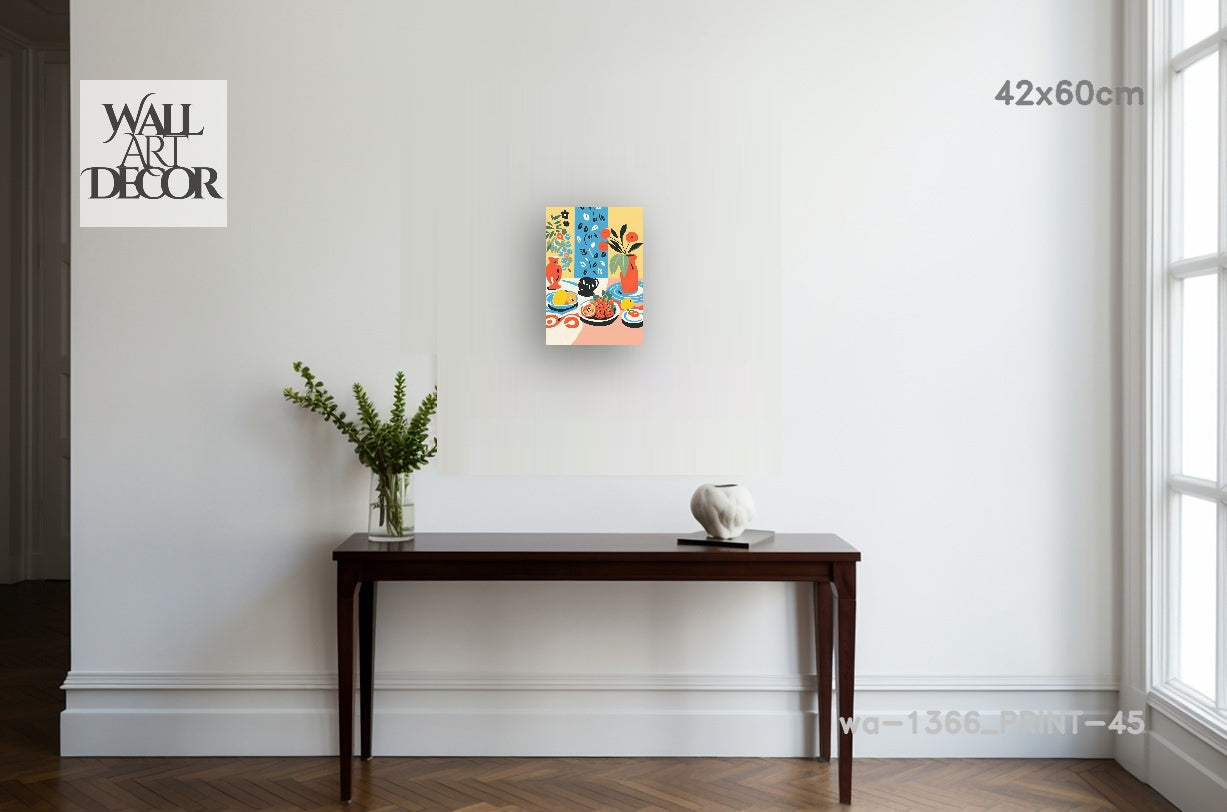Citrus & Solace: Mediterranean Still Life – Modern Frameless Wall Art