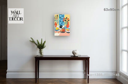 Citrus & Solace: Mediterranean Still Life – Modern Frameless Wall Art