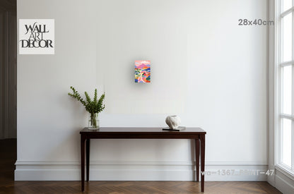 Prismatic Path: The Rolling Technicolor Hills – Modern Frameless Wall Art