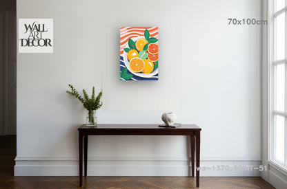 Citrus Harmony: The Summer Harvest – Modern Frameless Wall Art