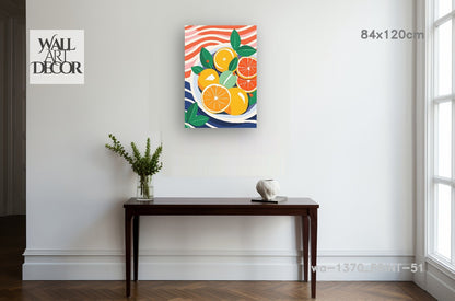 Citrus Harmony: The Summer Harvest – Modern Frameless Wall Art