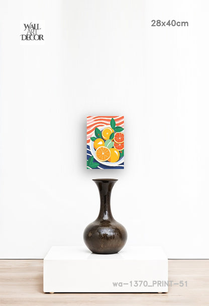 Citrus Harmony: The Summer Harvest – Modern Frameless Wall Art