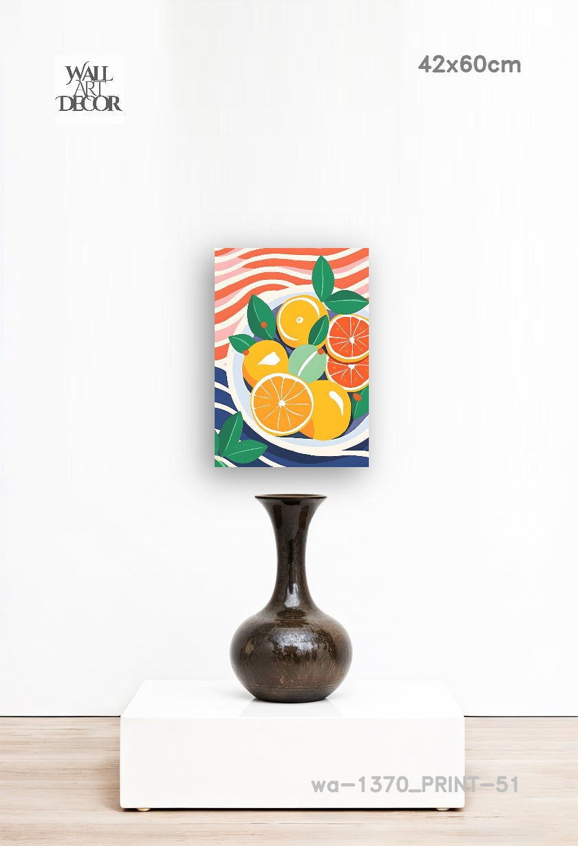 Citrus Harmony: The Summer Harvest – Modern Frameless Wall Art