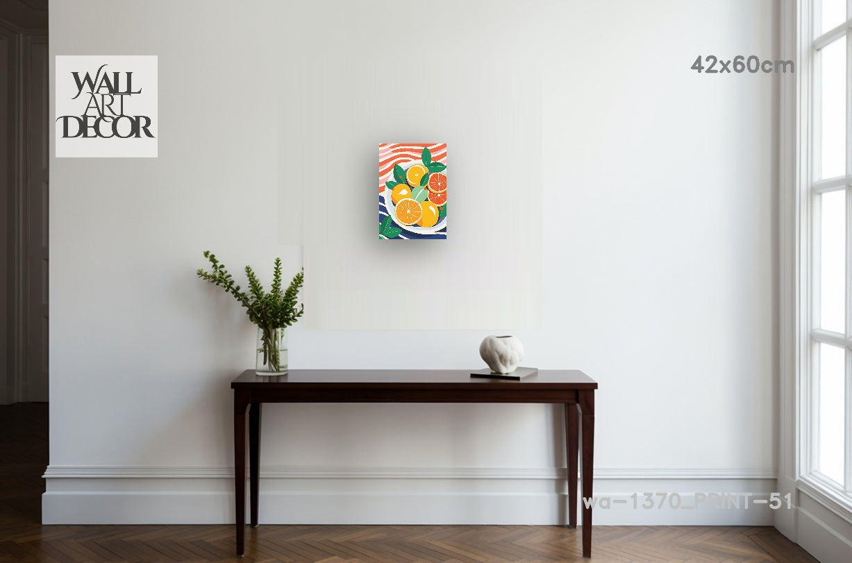 Citrus Harmony: The Summer Harvest – Modern Frameless Wall Art