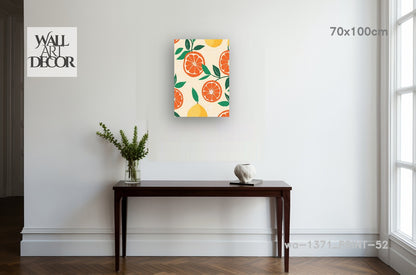 Citrus Zest: Mediterranean Harvest – Modern Frameless Wall Art