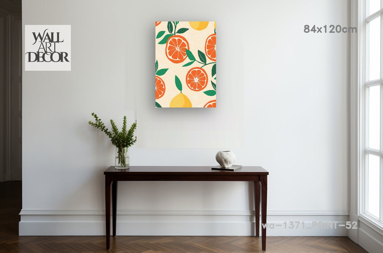 Citrus Zest: Mediterranean Harvest – Modern Frameless Wall Art