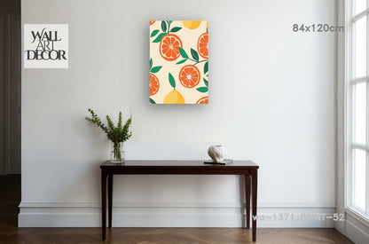 Citrus Zest: Mediterranean Harvest – Modern Frameless Wall Art