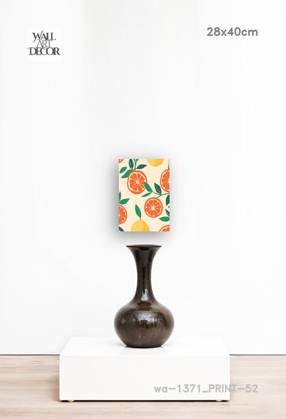Citrus Zest: Mediterranean Harvest – Modern Frameless Wall Art