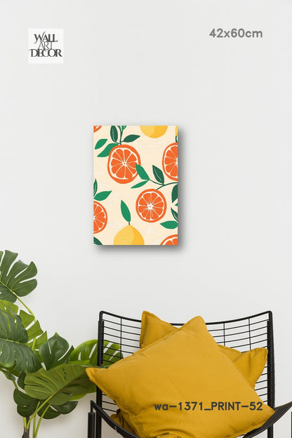 Citrus Zest: Mediterranean Harvest – Modern Frameless Wall Art