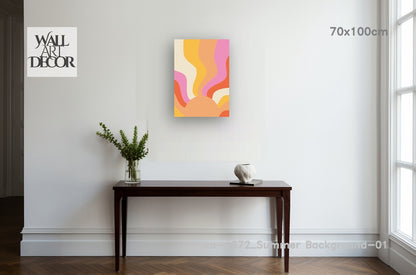 Solar Swell: The Retro Groove – Modern Frameless Wall Art