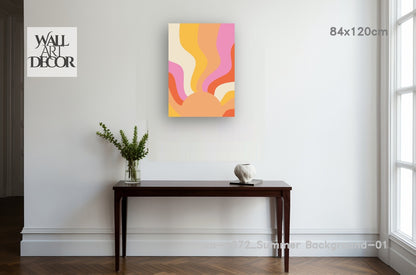 Solar Swell: The Retro Groove – Modern Frameless Wall Art