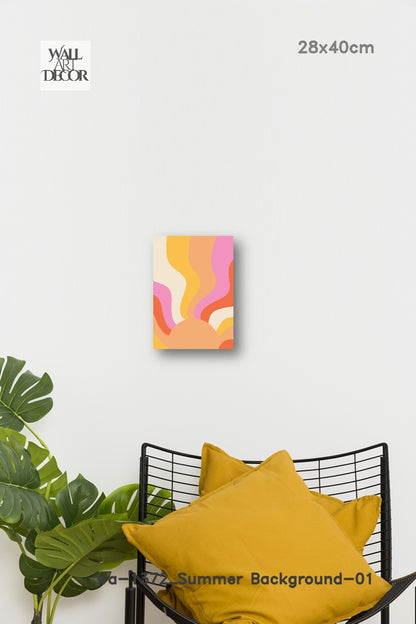 Solar Swell: The Retro Groove – Modern Frameless Wall Art