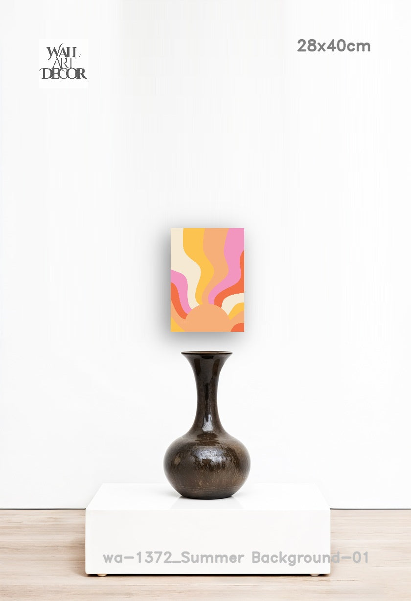 Solar Swell: The Retro Groove – Modern Frameless Wall Art