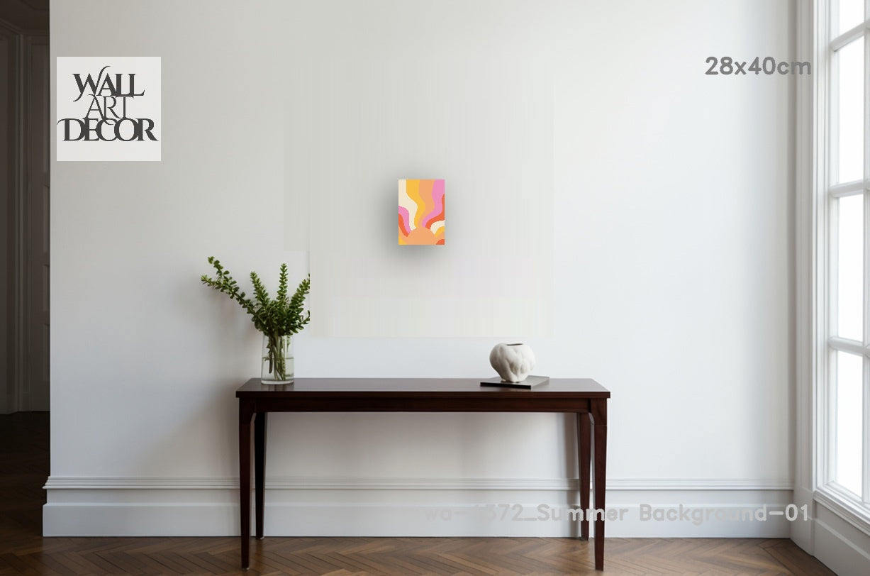 Solar Swell: The Retro Groove – Modern Frameless Wall Art