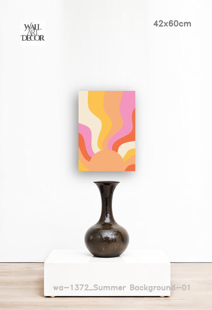 Solar Swell: The Retro Groove – Modern Frameless Wall Art