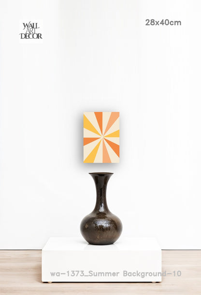 Prismatic Sunrise: The Geometric Glow – Modern Frameless Wall Art