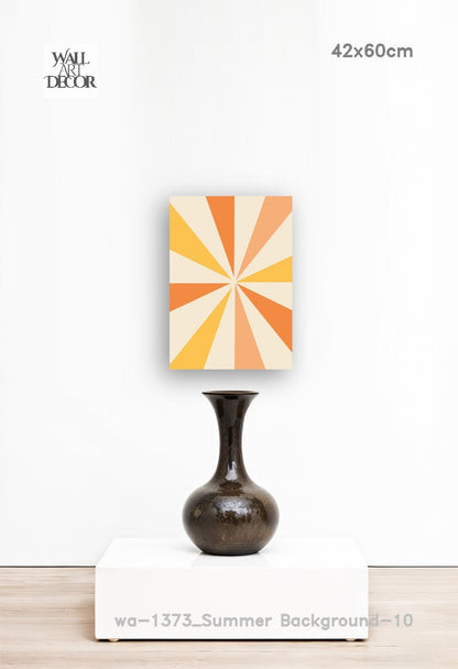 Prismatic Sunrise: The Geometric Glow – Modern Frameless Wall Art