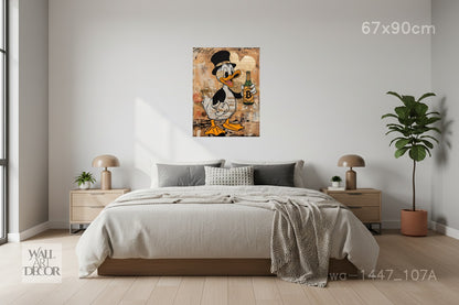 The Bitcoin Billionaire: Crypto Duck – Modern Frameless Wall Art