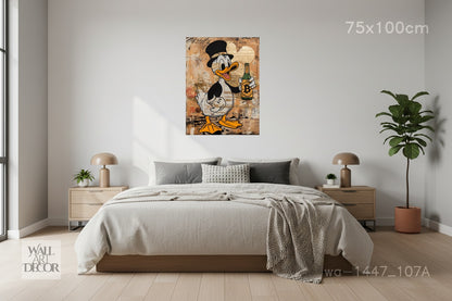 The Bitcoin Billionaire: Crypto Duck – Modern Frameless Wall Art