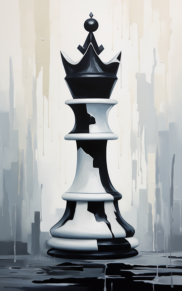 Checkmate: The Grand Queen – Modern Frameless Wall Art